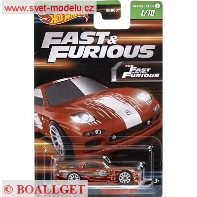 AUTÍČKO HOT WHEELS FAST FURIOUS RYCHLE A ZBĚSILE HNT MAZDA RX RED HOT WHEELS HW