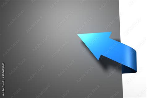 Blue Arrow Pointing Around Corner Stock Illustration Adobe Stock