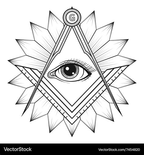 Masonic Square And Compass Tattoo