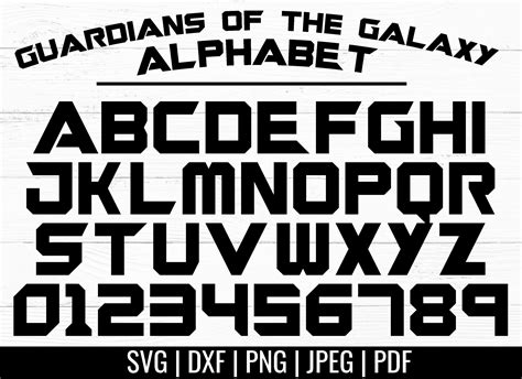 Guardians Of The Galaxy Font Clipart Marvel Film Buchstaben Etsy