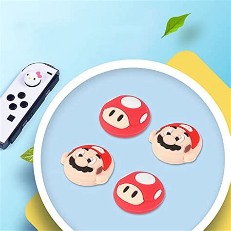 Perfectsight Cute Switch Thumb Grip Caps Compatible With Nintendo Oled Lite Console Kawaii Soft