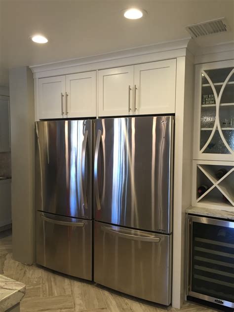 Double Refrigerator Wall Contemporary Denver By Osburn Cabinets