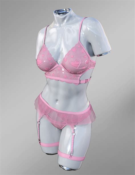 X Fashion Angelic Lingerie Set For Genesis 9 Daz 3D
