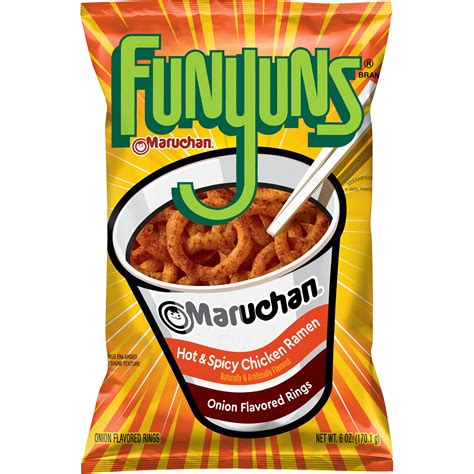 Funyuns Maruchan Hot Spicy Chicken Ramen Flavored Onion Rings Shop Now At Snacks