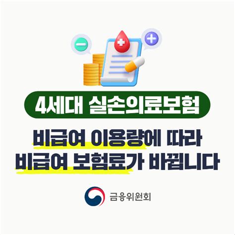 2471일부터 4세대 실손의료보험은 비급여 이용량에 따라비급여 보험료가 할인 또는 할증됩니다 네이버 블로그