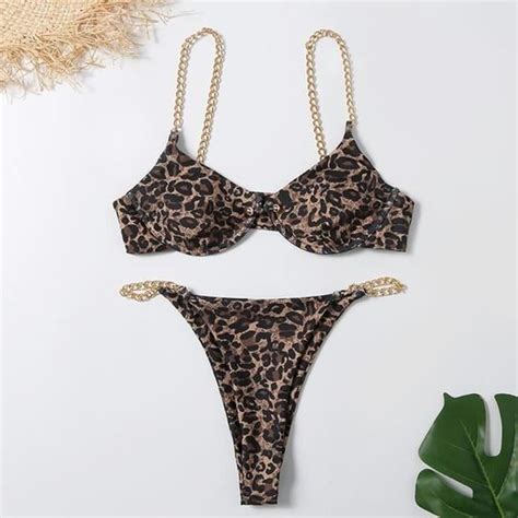 Bikini Maillot de bain deux pièces sexy pour femmes Brun Cdiscount Prêt à Porter