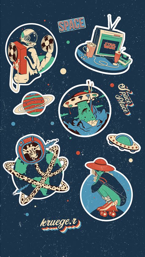 Стикер пак Sticker pack on Behance
