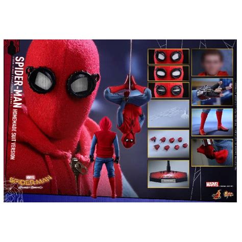 Hot Toys Spider Man Spiderman Homemade Suit Version Mms Home Made Spider Man Homecoming