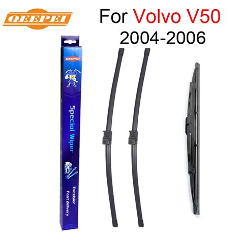 QEEPEI Front And Rear Wiper Blade No Arm For Volvo V50 2004 2006 High