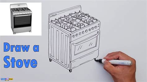 Learn To Draw Easily A Domestic Stove YouTube