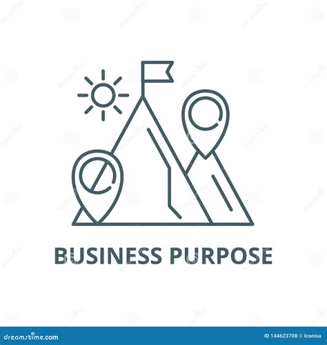 Business Purpose Line Icon Vector Business Purpose Outline Sign