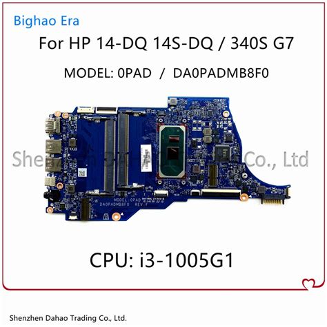 For Hp 14 Dq 14s Dq 340s G7 Laptop Motherboard Da0padma8f0 With Intel