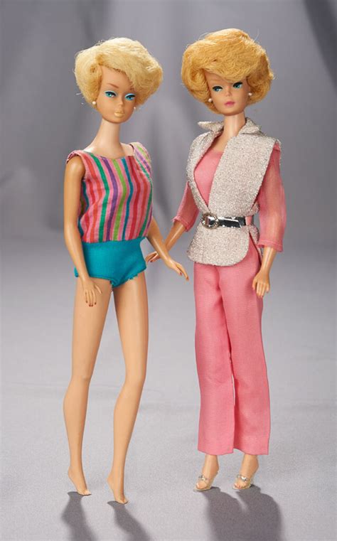 Pale Blonde Bubble Cut Barbie With Side Part And Vintage Barbie Barbie Barbie Bubble