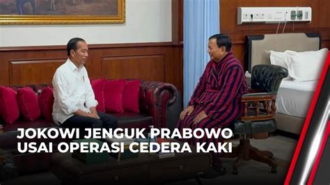 Jokowi Jenguk Prabowo Usai Operasi Mari Doakan Proses Pemulihan