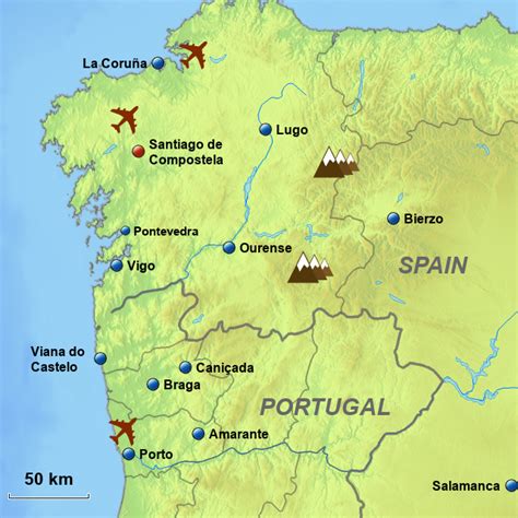 Stepmap Galicia And Portugal Landkarte Für Spain
