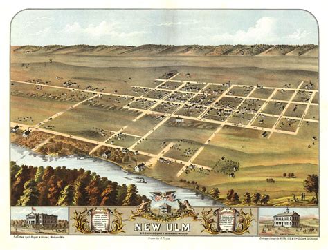 Historic Map - New Ulm, MN - 1870 | World Maps Online