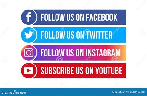 Follow Us On Facebook Logo Cartoon Vector | CartoonDealer.com #116439737 