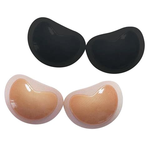 Pair Women Bikini Push Up Silicone Sponge Bra Pad Breathable Chest