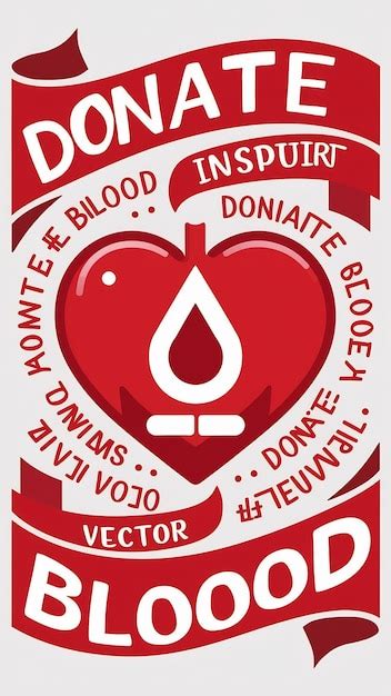 Donate Vector Banner With Hearth Blood Donation Sign Premium Ai