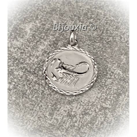 Pendentif M Daille Signe Zodiaque Scorpion Argent Massif