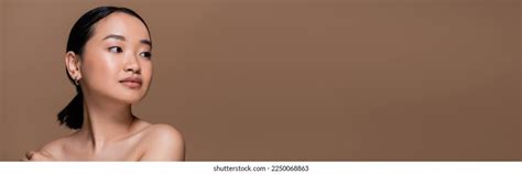 Brunette Asian Model With Naked Shoulders Images Stock Photos Vectors Shutterstock