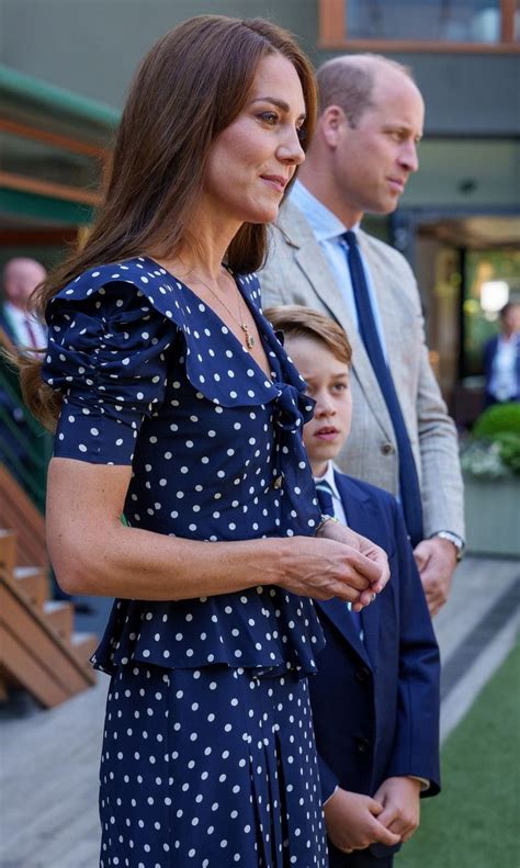 Kate Middleton In An Alessandra Rich Polka Dot Print Midi Dress At