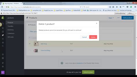 Shopify Tutorial How To Delete Products In Shopify Marc Youtube