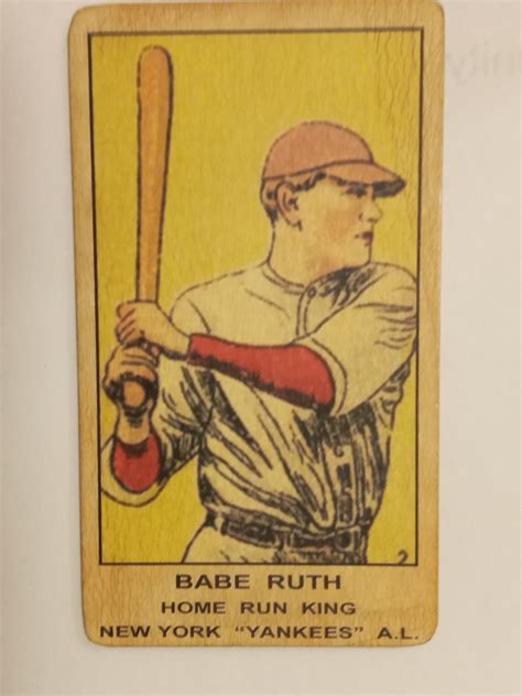 W Babe Ruth Hand Cut Plates