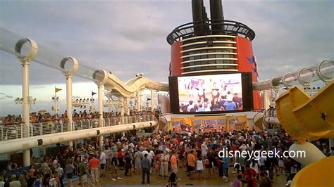 DCL Disney Dream Sailing Away Deck Party Full Show Wide Angle