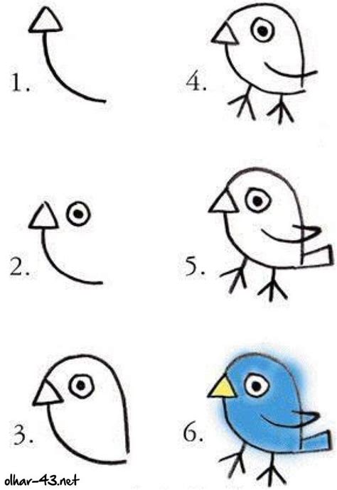 Como Desenhar Passaro Facil - Como Desenhar Um Passaro Facil Passo A Passo