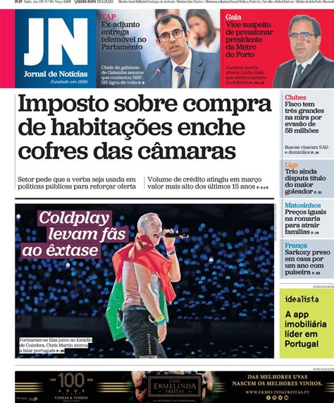 Capa Jornal De Notícias 18 Maio 2023 Capasjornaispt