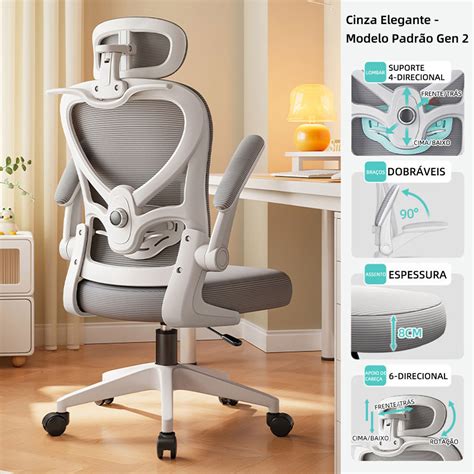 Cadeira Ergonomica Para Estudo - Cadeira Gamer Ergonômica Escritório Estudo Ajustável Apoio Lombar ...