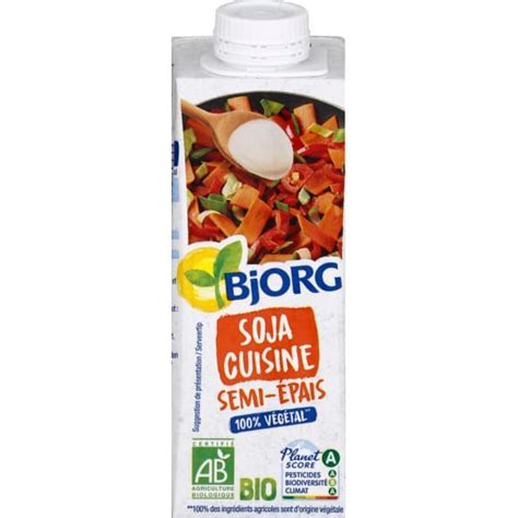 Bjorg Soja cuisine semi épais bio Monoprix fr