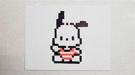 Hand Drawn Pixel Art Drawing POCHACCO Pixel Art Pattern Graph