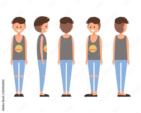 Front Side Back View Animated Character Designer Character Creation