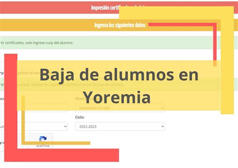 Yoremia Cómo dar de baja a un alumno