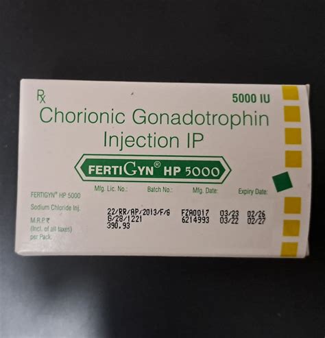 5000 Iu Chorionic Gonadotropin Injection I P Packaging Type Box At Rs