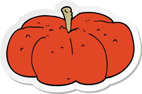 Sticker Of A Cartoon Pumpkin 10745346 Vector Art At Vecteezy