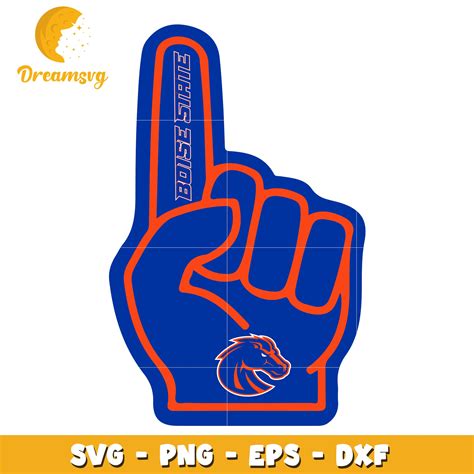 Boise State Number One Foam Hand SVG for Sports Fans – DreamSVG Store