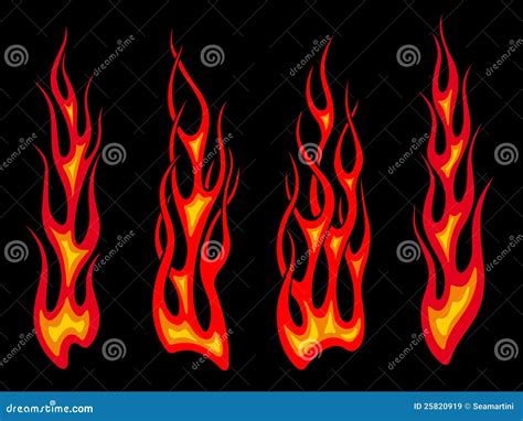 Long Tribal Flames Stock Vector Illustration Of Fireball 25820919