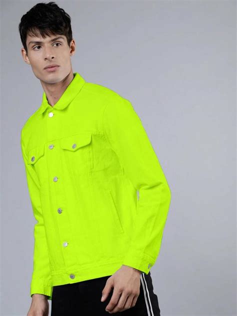 Klizen Men Green Solid Denim Full Sleeve Jacket JioMart