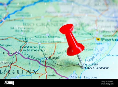 rio grande brazil pin  map stock photo alamy