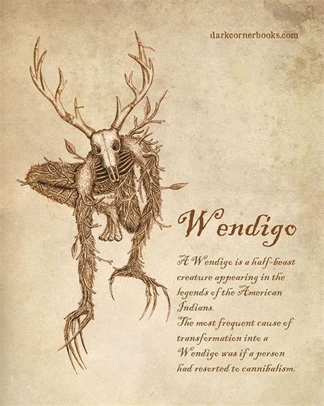 wendigo mythical monsters mythological creatures mythical creatures art