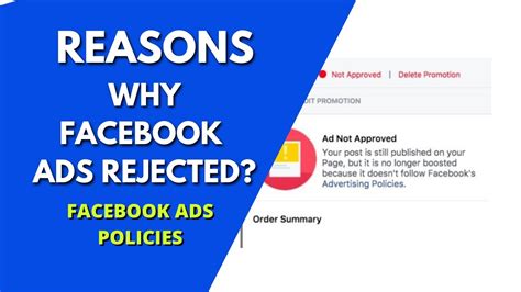 Reasons Why Facebook Ads Rejected Facebook Advertising Policies