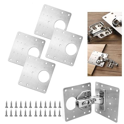 Ready stock 8pcs Placas De Reparación De Bisagras De La Puerta Del