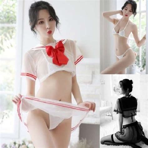 Promo Lingerie Costume Student Set Bikini Kostum Seragam Pelajar