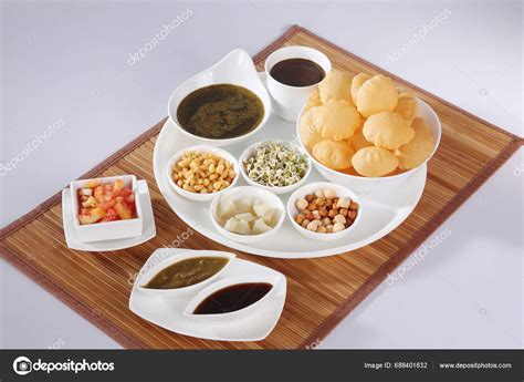 Bombay Sindhi Panipuri Gol Gappa Chaat Indian Street Food Stock Photo