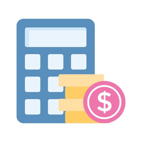 Calculator With Coins Denoting Accounting Concept Vector Money