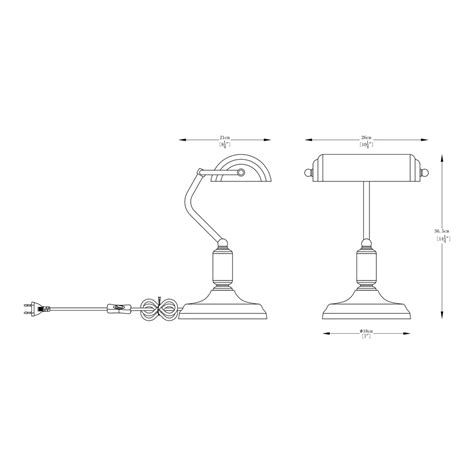 Lampa Biurkowa Retro Czarno Z Ota Roma Agata