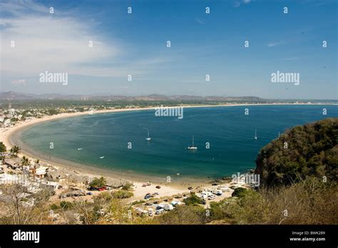 Melaque Jalisco Mexico Central America America overlook bay coast ...